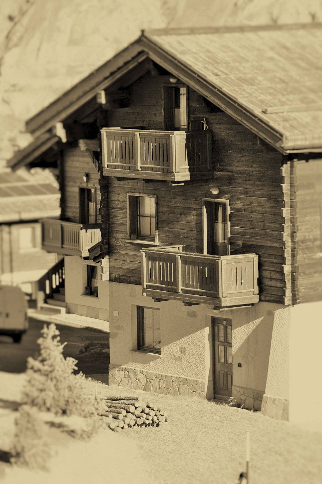 Foto storica chalet a Livigno